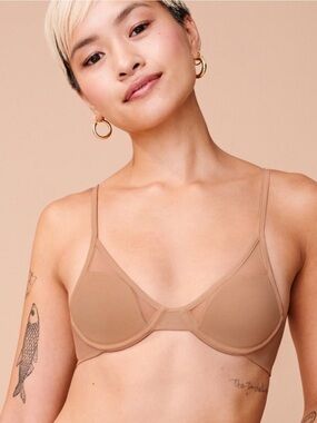 Pepper Bra Classic All You Bra Nude Light Pink 34B Demi underwire t shirt bra